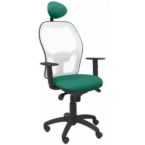 Chaise Jorquera Siège En Filet Blanc Bali Vert Avec Appui-Tête Fixe pas cher