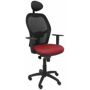 Comparateur de prix : Piqueras y Crespo Chaise Jorquera siège marron bali en maille noire avec appui-tête fixe