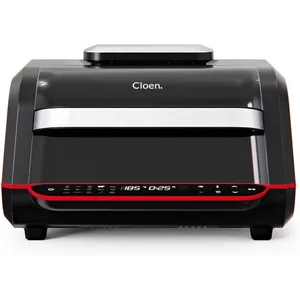 CLOEN Friteuse sans huile 7 l, 1 700 W, friteuse à air, 18 fonctions, 8 appareils en 1, panneau LED tactile, mode manuel. Double utilisation : avec panier ou grill Taille...Vendu paramazon