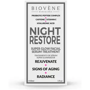 Biovene Night Restore super glow facial serum treatment 30 ml