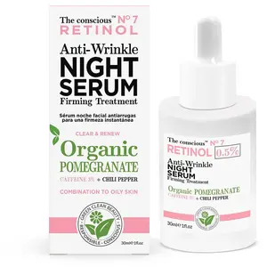 The Conscious Retinol Anti-wrinkle Night Serum Organic Pomegranate 30 Ml Mujer pas cher