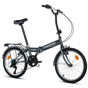 Velo de ville pliant moma street 20 shimano 6v noir pas cher