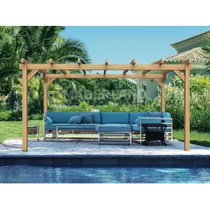 Comparateur de prix : Maderland Pergola en bois autoportante - modèle VALENCIA - 400 x 300 cm