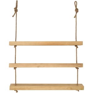 Hannun Etagère suspendue en bois de couleur naturelle 3 étages 100 cm pas cher