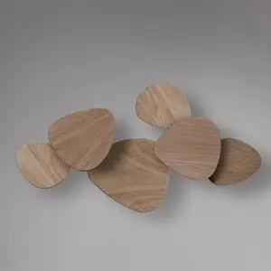 Applique murale 6 écrans triac dimmable en chêne naturel 89x53cm Tria - BoverVendu parmyareadesign