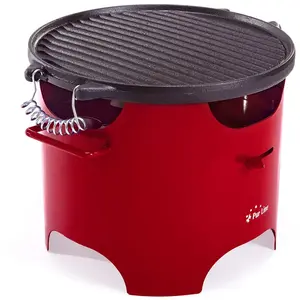 Barbecue à l'éthanol 0.5L en acier rouge Purline pas cher