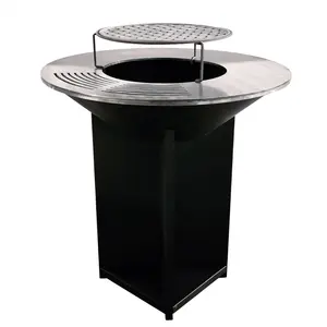 Comparateur de prix : Barbecue brasero avec plaque d'acier de 100 cm PURLINE EFP56B Noir