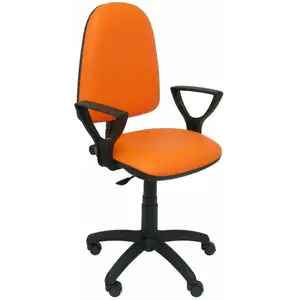 piqueras-y-crespo Piqueras y Crespo Chaise Ayna en similicuir avec accoudoirs orange pas cher