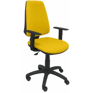 Piqueras y Crespo Elche CP Bali Chaise de bureau Bras réglables Roues en nylon jaune pas cher