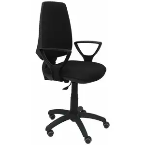 Piqueras y Crespo Elche CP Bali Chaise de Bureau Bras Fixes Roues Parquet Noir pas cher