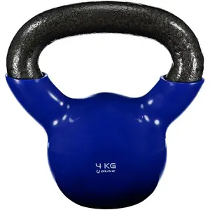 Kettlebell en vinyle O'live Fitness Bleu 4 kg EN51201 pas cher