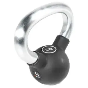 Olive Kettlebell en caoutchouc O'LIVE 4 kg noir gris pas cher