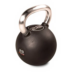 Kettlebell en caoutchouc O'LIVE 28 kg noir gris