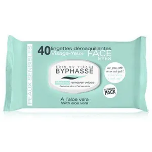 Comparateur de prix : Byphasse Lingettes démaquillantes - Aloe vera - Peaux sensibles - 40 unités