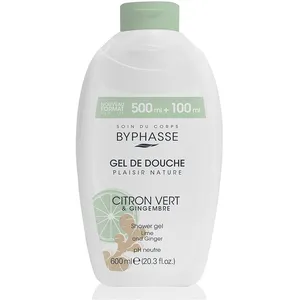 Byphasse Gel douche - Citron vert & gingembre - Plaisir Nature - 600 ml pas cher