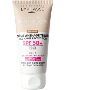 Byphasse Crème Visage Anti-âge avec couleur SPF50+ #bronze pas cher