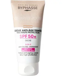 Byphasse Crème Visage Anti-âge avec couleur SPF50+ #medium pas cher
