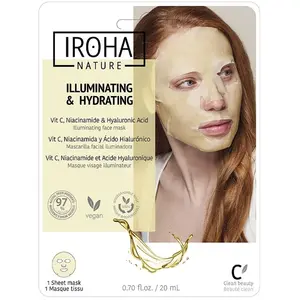 Masques Iroha Nature  Masque Tissulaire Éclaircissant Vitamine C + Ha