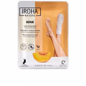 Comparateur de prix : Iroha Nature Masque Pieds Réparateur Pêche et Beurre de Karité 2 x 9 ml