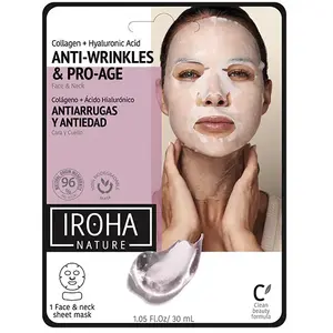 Comparateur de prix : Iroha Nature Masque en feuille anti-âge pour le visage et le cou - Collagène
