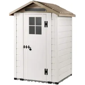 Abri de Jardin en Résine - GARDIUN - Tuscany Evo 120 - Blanc/Beige - 1... pas cher
