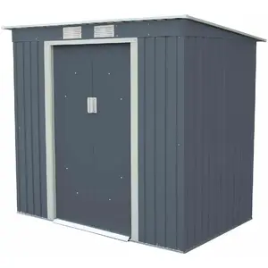 Abri de Jardin en Métal Gardiun Buckingham 2,43 m² - Gris anthracite pas cher