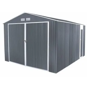 Garage Métallique - GARDIUN - Durham - Double Porte - 15,36 m² Ext.