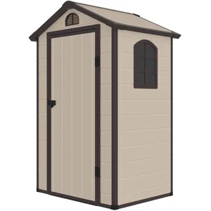 Abri de Jardin en Résine Gardiun Stella 1,34 m² 102x132x203 cm Écru/Ma... pas cher