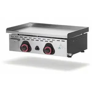 Comparateur de prix : Plancha - MAINHO - ECO - Gaz - Chrome dur - 2 Brûleurs - 61x43.5x19 cm