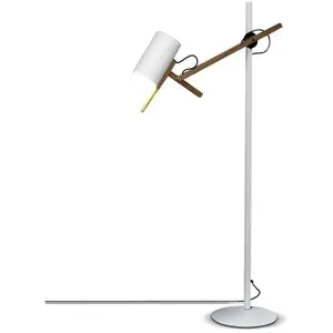 Marset SCANTLING-Lampe de lecture Bois H136cm Blanc