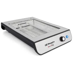 Orbegozo TO 2020 - Grille-pain plat, arrêt automatique, ramasse-miettes, 600 W, acier inoxydable pas cher