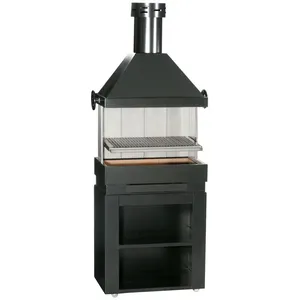 Comparateur de prix : ESCALOR Barbecue à charbon Patio Noir 72,7 x 44,6 cm Inox