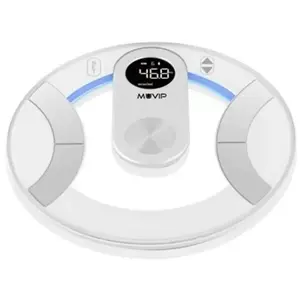 MUVIP Rond design pèse-personne digital - écran lcd - plateforme de verre - ... pas cher