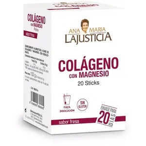 Ana María Lajusticia Colágeno Con Magnesio sabor fresa 20 sticks pas cher