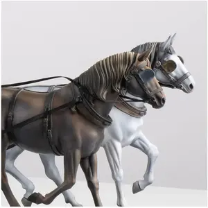Comparateur de prix : Lot de 2 chevaux en résine pour StageCoach - 1/12