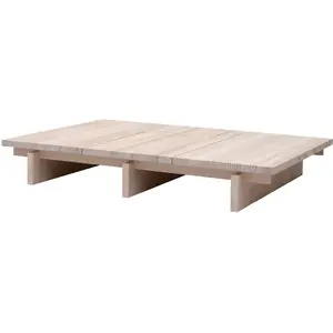Naan Furniture Table basse rectangulaire en pin naturel 135,2 cm Verni pas cher