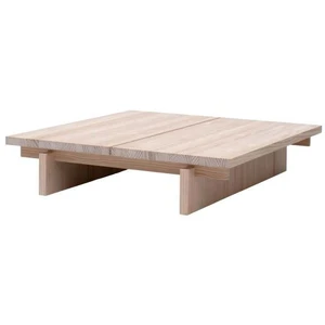 Naan Furniture Table basse en pin massif naturel 90 cm Non verni pas cher