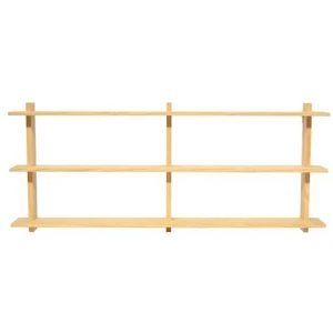 Naan Furniture Triple étagère murale en bois de pin naturel 170 cm