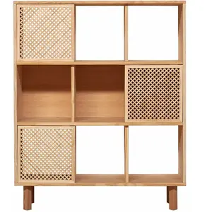 Naan Furniture Petite bibliothèque en bois massif en bois naturel 98 cm pas cher