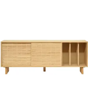 Naan Furniture Buffet en bois de pin massif naturel 170 x 65 x 35 cm BENISSA pas cher