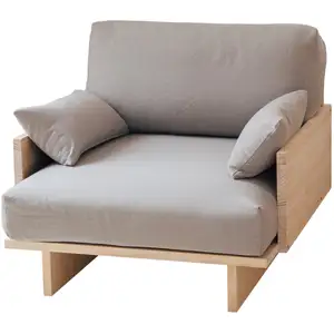Naan Furniture Fauteuil gris en pin naturel 94,5 cm Non verni