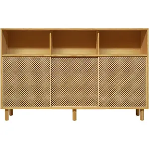 Naan Furniture Buffet en pin massif naturel avec 3 portes 180 cm pas cher