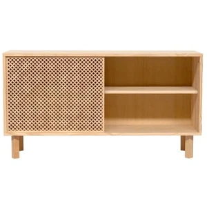 Naan Furniture Buffet 1 porte en bois massif naturel 120 x 65 x 35 cm GRANADELLA pas cher