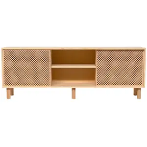 Naan Furniture Buffet 2 portes en bois massif naturel 180 x 65 x 35 cm ALTEA