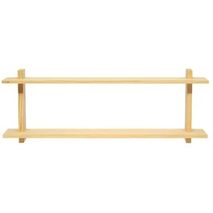 Naan Furniture Etagère murale double en bois de pin naturel 120 cm pas cher