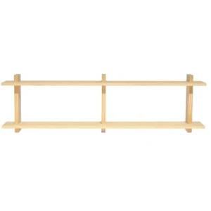 Naan Furniture Etagère murale double en bois de pin naturel 150 cm