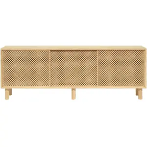 Naan Furniture Buffet 3 portes en bois massif naturel 180 x 65 x 35 cm ALTEA