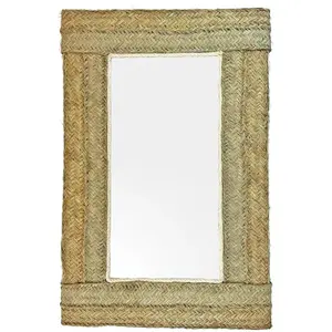 NATYAL Miroir rectangulaire en fibres naturelles 52 x 62 cm pas cher