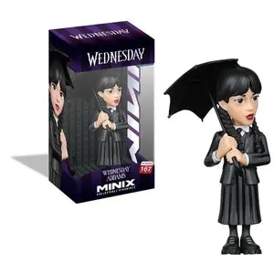 MERCREDI - Mercredy Addams avec parapluie - Figurine Minix 12cm  - Fig... pas cher