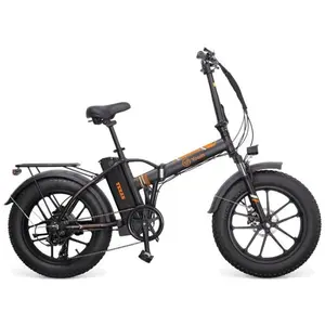 HITWAY Vélo électrique Pliable 20 E-Bike Noir-Orange - Batterie 36V - 11,2Ah - Ecran LCD - Pompe à vélo gratuite - Sport